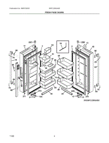 03 - Fresh Food Doors parts for Electrolux Refrigerator ERFC2393AS0 from AppliancePartsPros.com