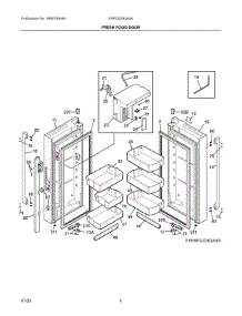 03 - Fresh Food Door parts for Electrolux Refrigerator ERFG2393AS4 from AppliancePartsPros.com