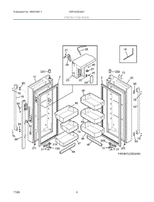 03 - Fresh Food Door parts for Electrolux Refrigerator ERFG2393AS7 from AppliancePartsPros.com
