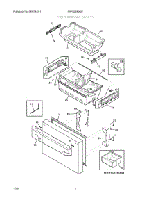 02 - Freezer Drawer, Baskets parts for Electrolux Refrigerator ERFG2393AS7 from AppliancePartsPros.com