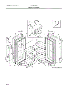 03 - Fresh Food Door parts for Electrolux Refrigerator ERFG2393ASB from AppliancePartsPros.com