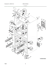 04 - Cabinet parts for Electrolux Refrigerator ERMC2295AS02 from AppliancePartsPros.com