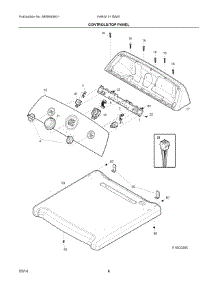 04 - Controls / Top Panel parts for Electrolux Dryer FARG1011MW1 from AppliancePartsPros.com