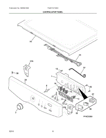 04 - Controls / Top Panel parts for Electrolux Dryer FASE7021NW3 from AppliancePartsPros.com