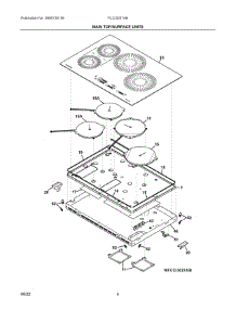03 - Main Top / Surface Units parts for Electrolux Cooktop FCCI3027AB from AppliancePartsPros.com