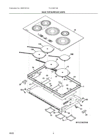 03 - Main Top / Surface Units parts for Electrolux Cooktop FCCI3627AB from AppliancePartsPros.com