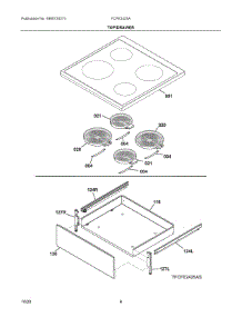 04 - Top / Drawer parts for Electrolux Range FCFE2425AS from AppliancePartsPros.com