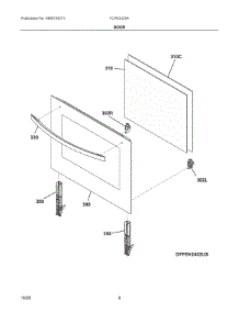 05 - Door parts for Electrolux Range FCFE2425AS from AppliancePartsPros.com