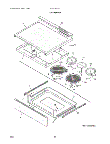04 - Top / Drawer parts for Electrolux Range FCFE3062ABA from AppliancePartsPros.com