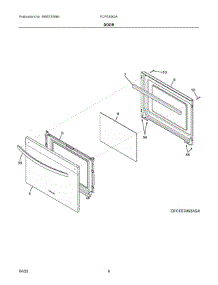 05 - Door parts for Electrolux Range FCFE3062ABA from AppliancePartsPros.com