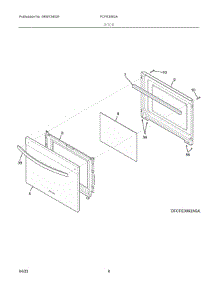 05 - Door parts for Electrolux Range FCFE3062ABB from AppliancePartsPros.com