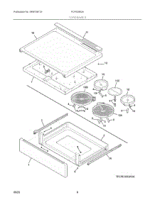 04 - Top / Drawer parts for Electrolux Range FCFE3062ABC from AppliancePartsPros.com