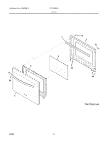 05 - Door parts for Electrolux Range FCFE3062ABC from AppliancePartsPros.com