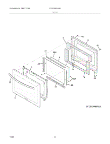 05 - Door parts for Electrolux Range FCFE308CASB from AppliancePartsPros.com