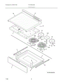 04 - Top / Drawer parts for Electrolux Range FCFE308CASB from AppliancePartsPros.com