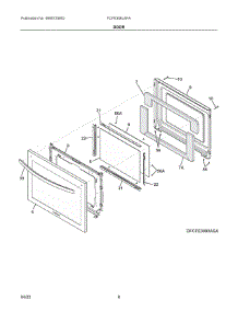 05 - Door parts for Electrolux Range FCFE308LAFA from AppliancePartsPros.com
