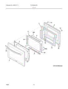 05 - Door parts for Electrolux Range FCFE308LAFB from AppliancePartsPros.com