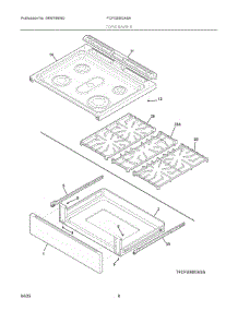 05 - Top / Drawer parts for Electrolux Range FCFG3062ASA from AppliancePartsPros.com