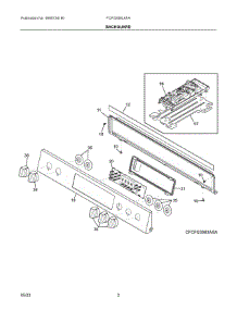 02 - Backguard parts for Electrolux Range FCFG308LAFA from AppliancePartsPros.com