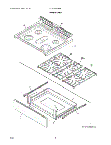 05 - Top / Drawer parts for Electrolux Range FCFG308LAFA from AppliancePartsPros.com