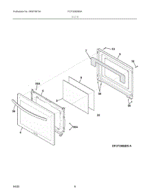 05 - Door parts for Electrolux Range FCFI3082BSA from AppliancePartsPros.com