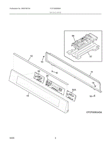 02 - Backguard parts for Electrolux Range FCFI3082BSA from AppliancePartsPros.com
