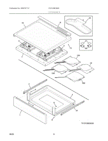 04 - Top / Drawer parts for Electrolux Range FCFI308CBSA from AppliancePartsPros.com