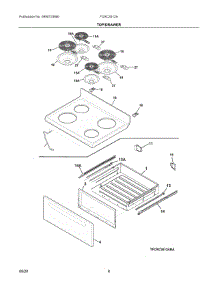 04 - Top / Drawer parts for Electrolux Range FCRC3012ABC from AppliancePartsPros.com