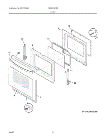 05 - Door parts for Electrolux Range FCRC3012ABF from AppliancePartsPros.com