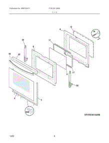 05 - Door parts for Electrolux Range FCRC3012ABG from AppliancePartsPros.com
