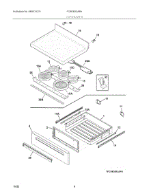 04 - Top / Drawer parts for Electrolux Range FCRE3052ABH from AppliancePartsPros.com
