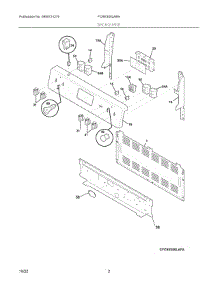 02 - Backguard parts for Electrolux Range FCRE3052ABH from AppliancePartsPros.com