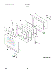 05 - Door parts for Electrolux Range FCRE3052ABH from AppliancePartsPros.com