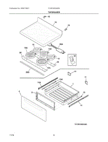 04 - Top / Drawer parts for Electrolux Range FCRE3052AWB from AppliancePartsPros.com