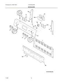 02 - Backguard parts for Electrolux Range FCRE3052AWB from AppliancePartsPros.com