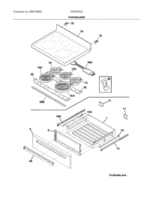 Top / Drawer parts for Electrolux Range FCRE3052AWF from AppliancePartsPros.com