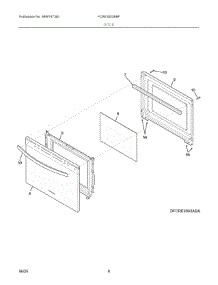 05 - Door parts for Electrolux Range FCRE3052BBF from AppliancePartsPros.com