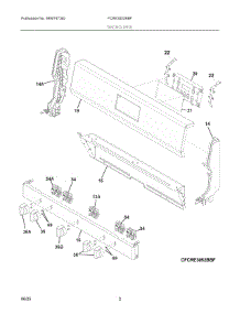 02 - Backguard parts for Electrolux Range FCRE3052BBF from AppliancePartsPros.com