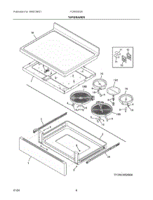 04 - Top / Drawer parts for Electrolux Range FCRE3052BSA from AppliancePartsPros.com