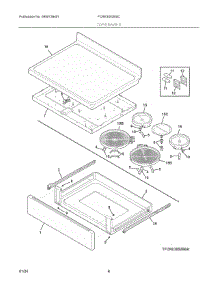 04 - Top / Drawer parts for Electrolux Range FCRE3052BSC from AppliancePartsPros.com