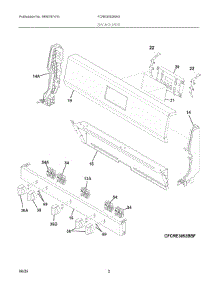 02 - Backguard parts for Electrolux Range FCRE3052BSG from AppliancePartsPros.com
