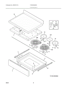 04 - Top / Drawer parts for Electrolux Range FCRE3052BSG from AppliancePartsPros.com