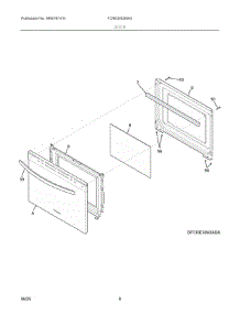 05 - Door parts for Electrolux Range FCRE3052BSG from AppliancePartsPros.com