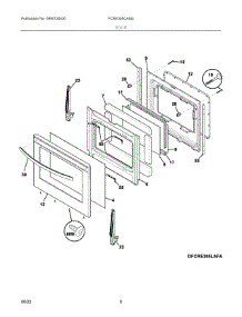 05 - Door parts for Electrolux Range FCRE305CASG from AppliancePartsPros.com