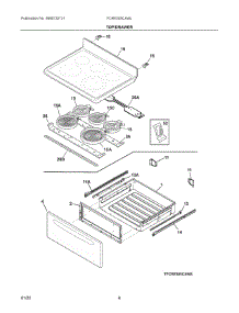 04 - Top / Drawer parts for Electrolux Range FCRE305CAWJ from AppliancePartsPros.com