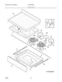 04 - Top / Drawer parts for Electrolux Range FCRE305CBSC from AppliancePartsPros.com