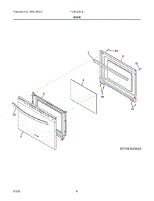 05 - Door parts for Electrolux Range FCRE305CBWA from AppliancePartsPros.com