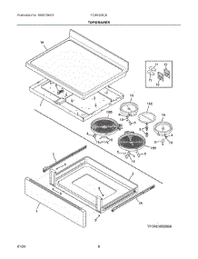 04 - Top / Drawer parts for Electrolux Range FCRE305CBWA from AppliancePartsPros.com