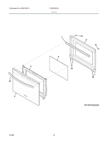 05 - Door parts for Electrolux Range FCRE305CBWB from AppliancePartsPros.com