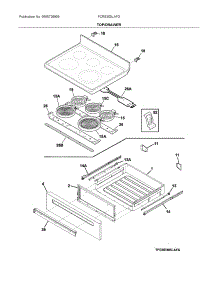 Top / Drawer parts for Electrolux Range FCRE305LAFG from AppliancePartsPros.com